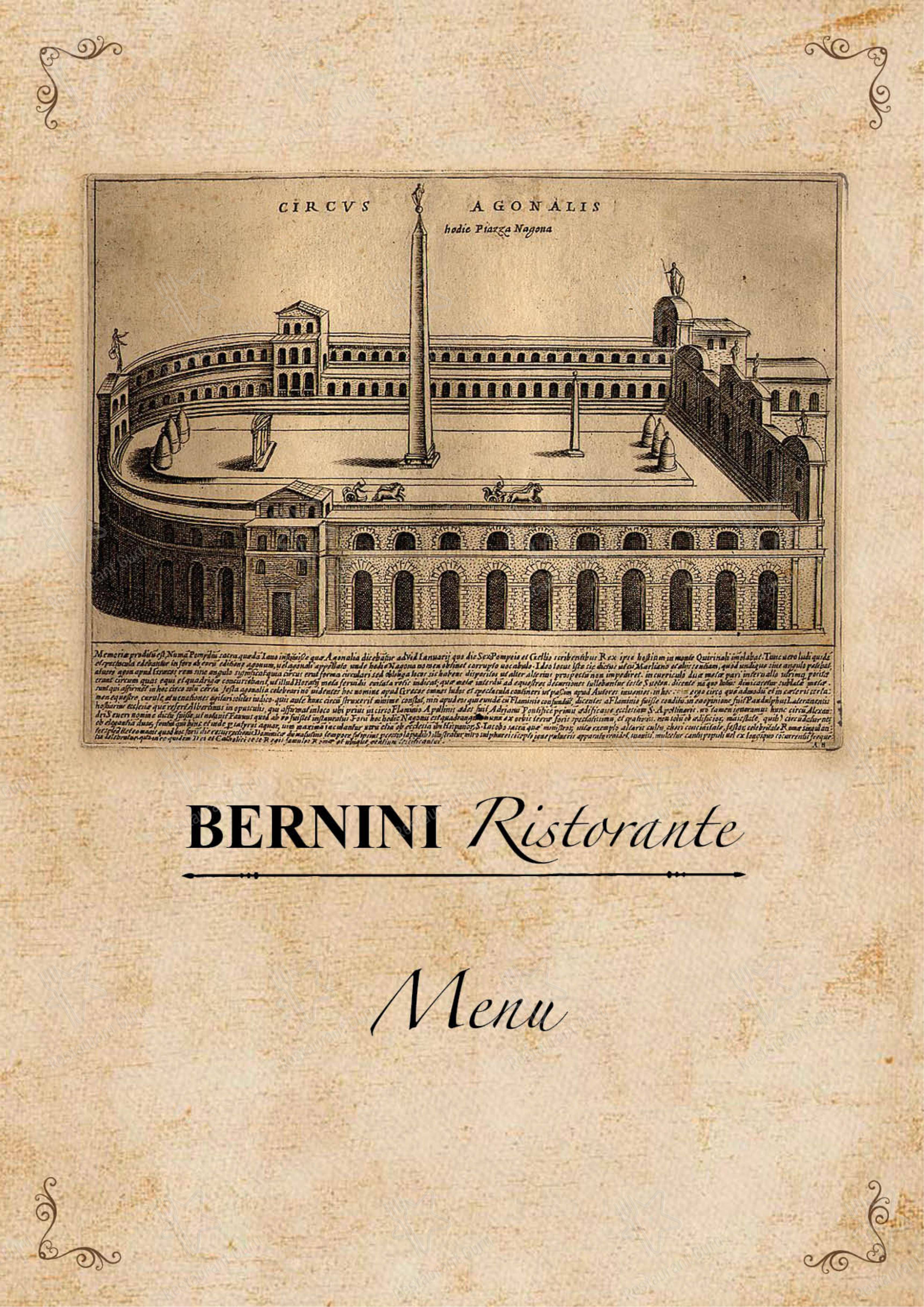 Menu di Bernini Ristorante - Menu