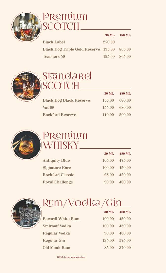 Big Banana Restaurant and Bar menu