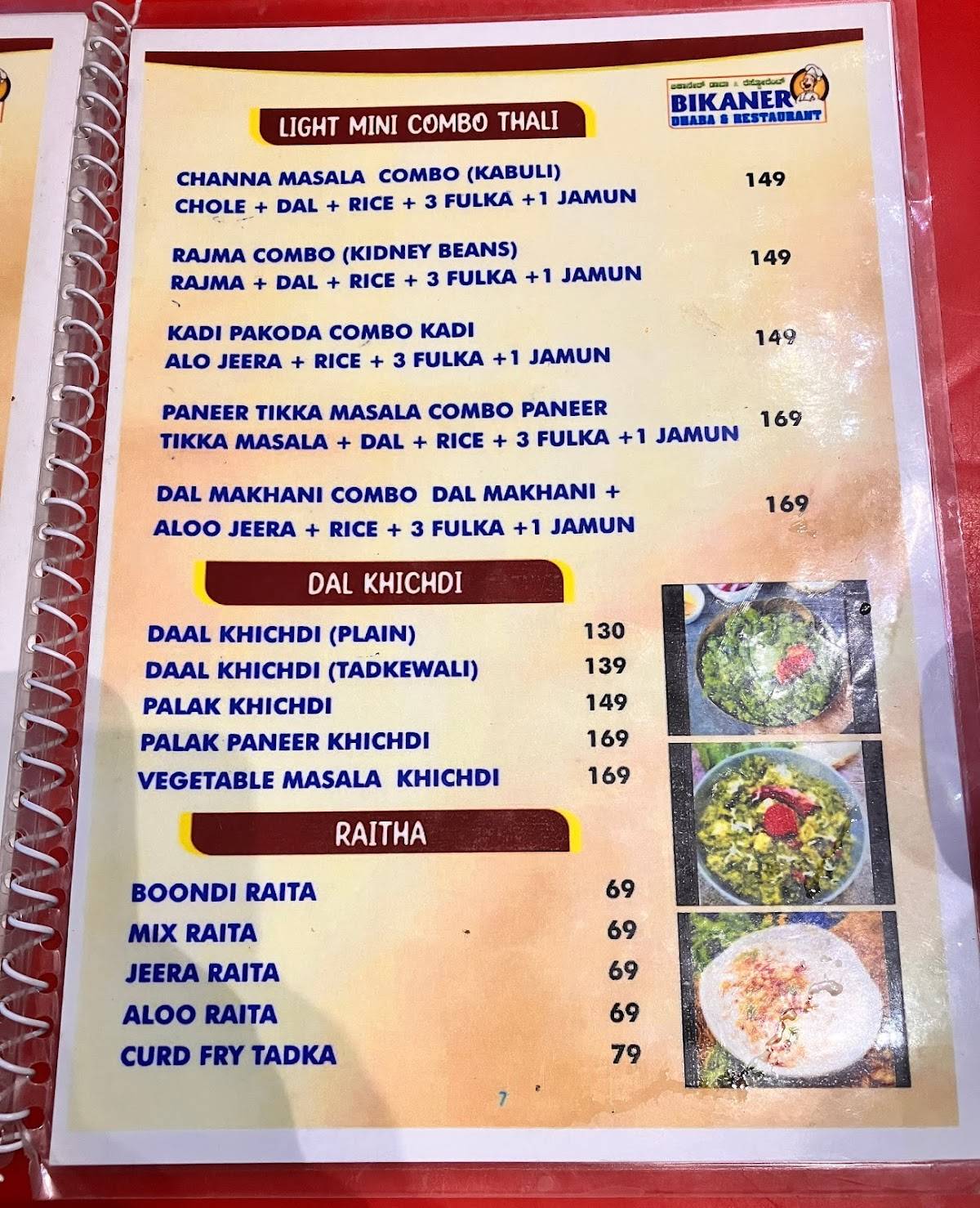 Bikaner Paratha Centre menu