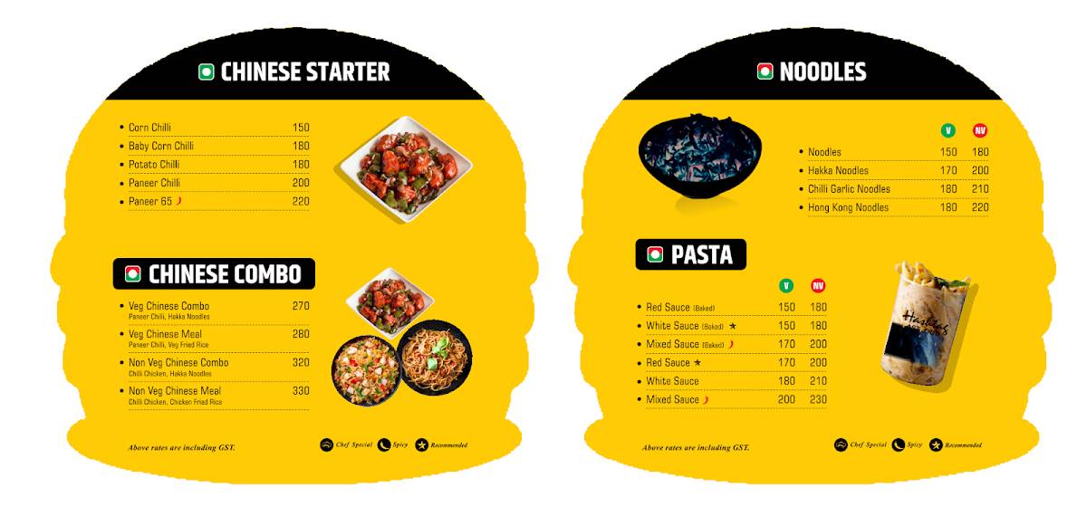 Hashtag Fastfood menu