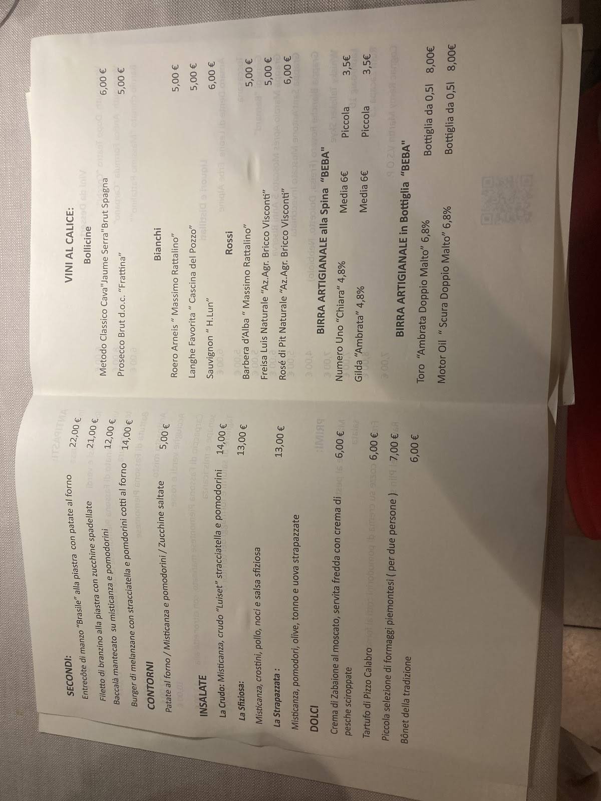 Menu di Caffè della Basilica 