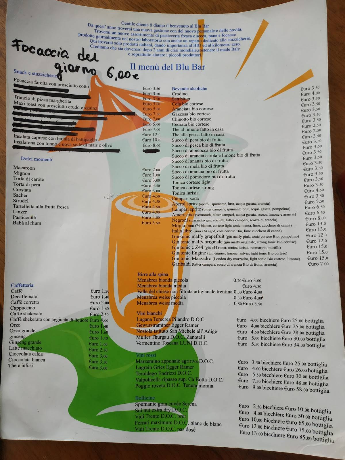 Menu di Blu Bar 