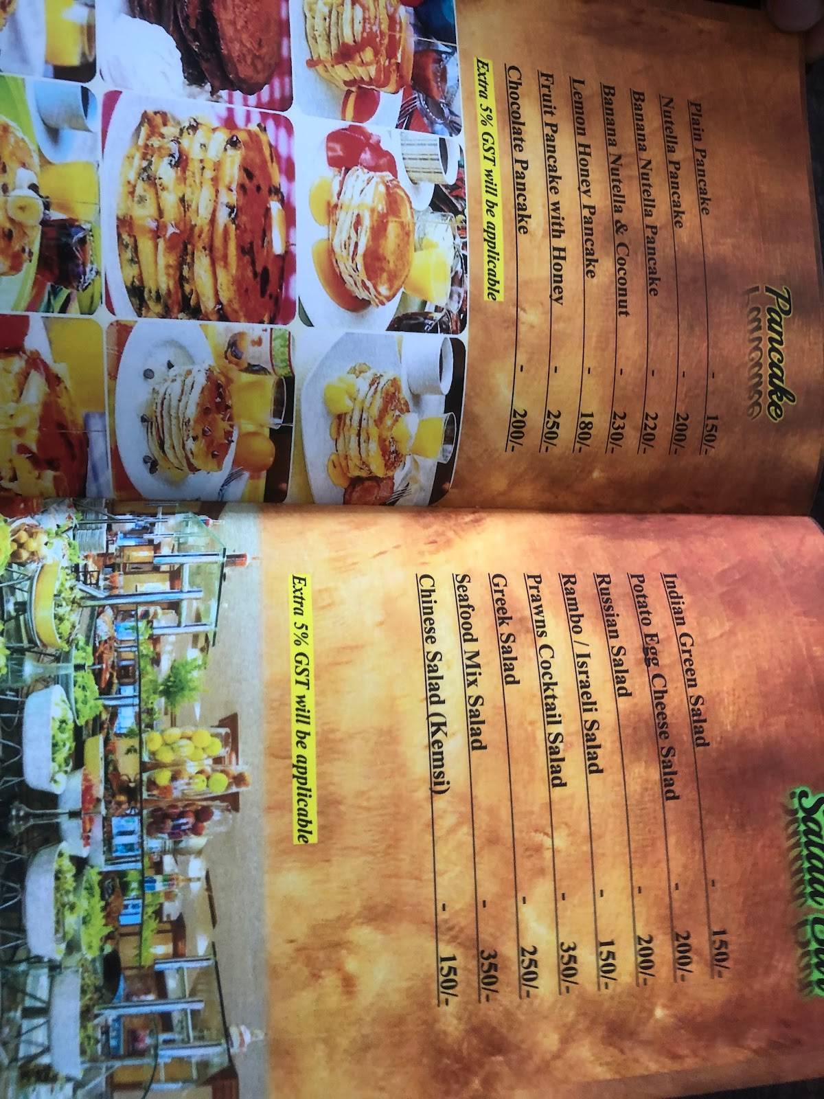 Blue Fin Restaurant menu