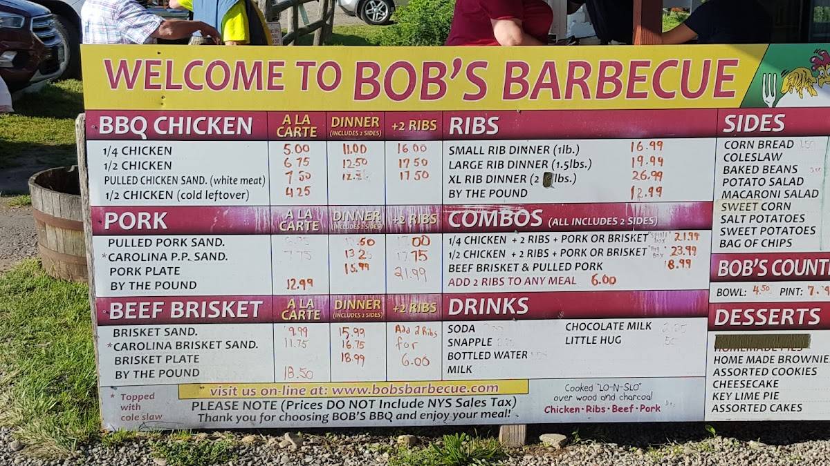 Menu At Bob's Barbecue, Homer