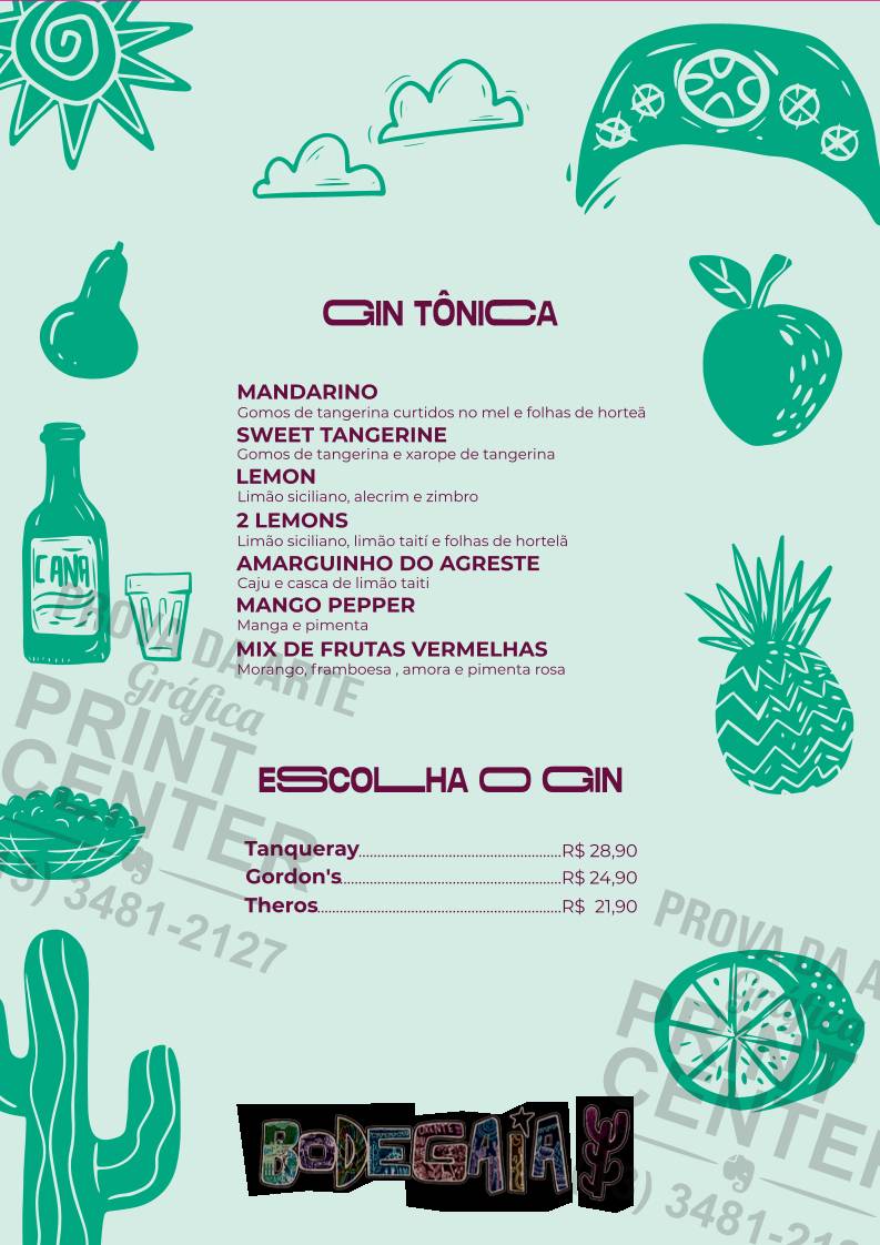 Bodegaia Restaurante e Cervejaria cardápio