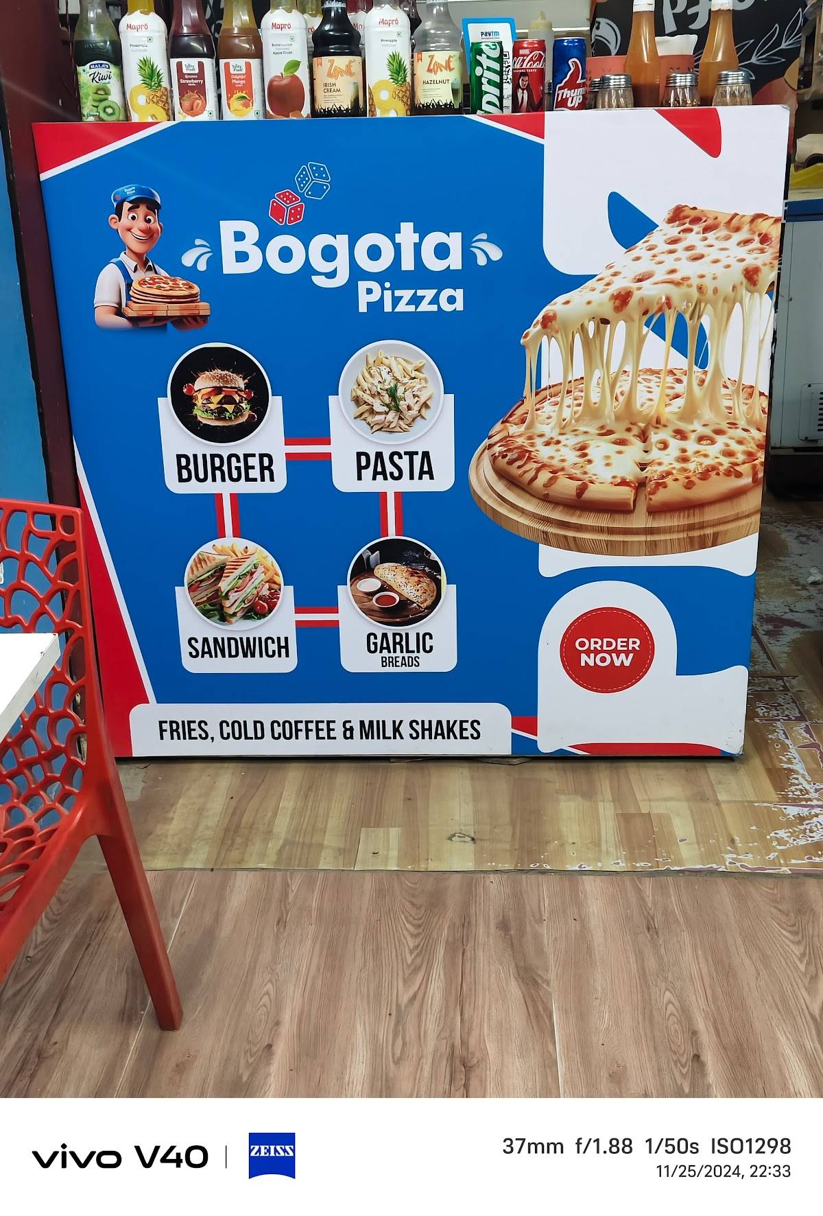 Bogota Pizza menu