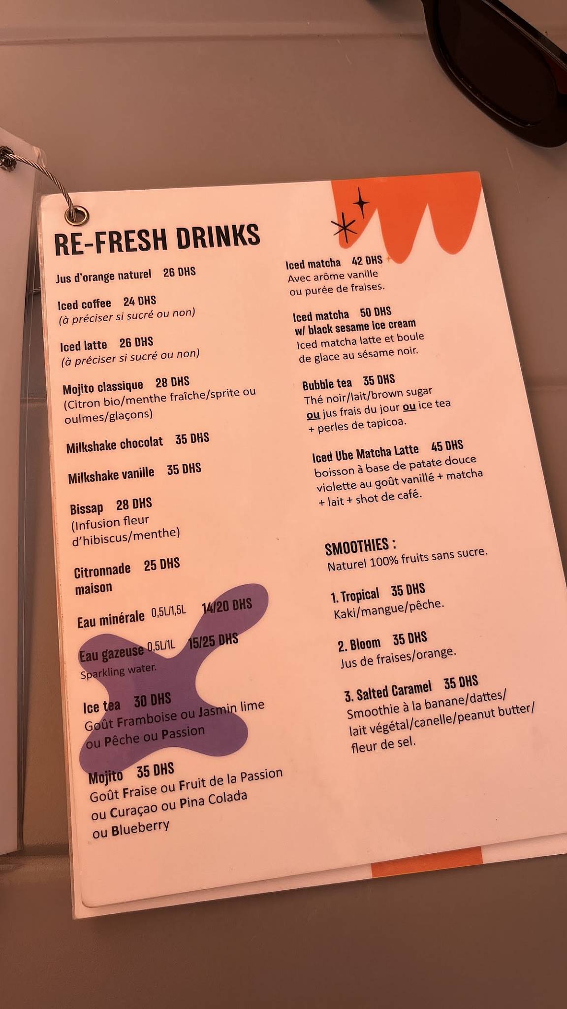 Menu de Boho Café