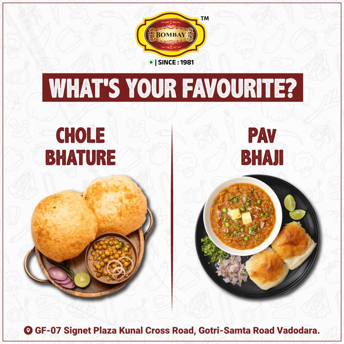 Bombay Pavbhaji (Vallabhipur Wala) Vadodara. menu