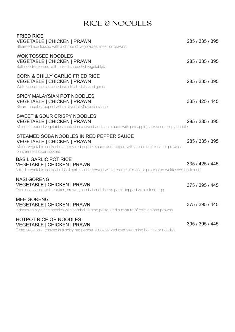 Boneto Fine Dine menu