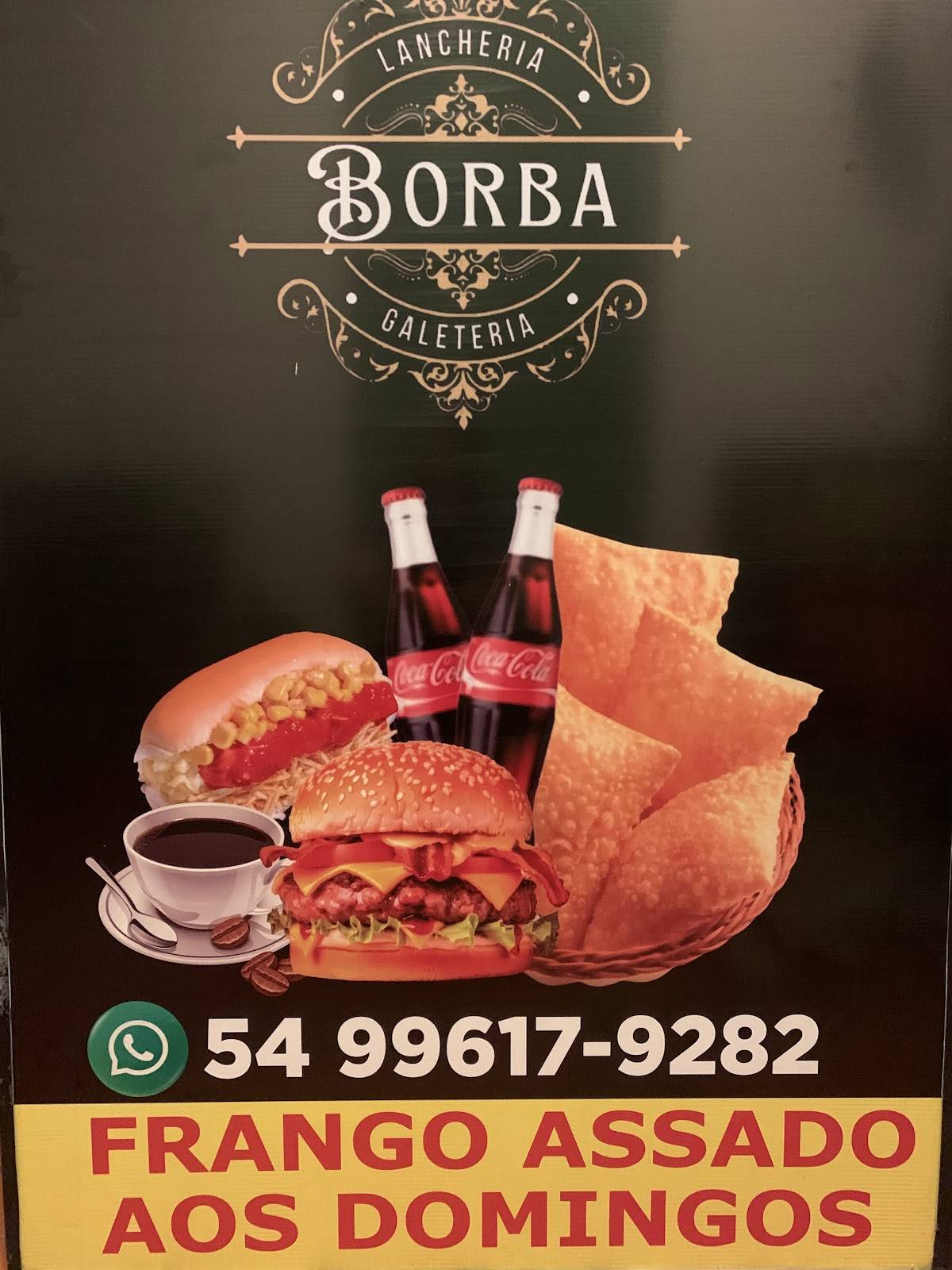 Borba Lancheira e Galeteria cardápio