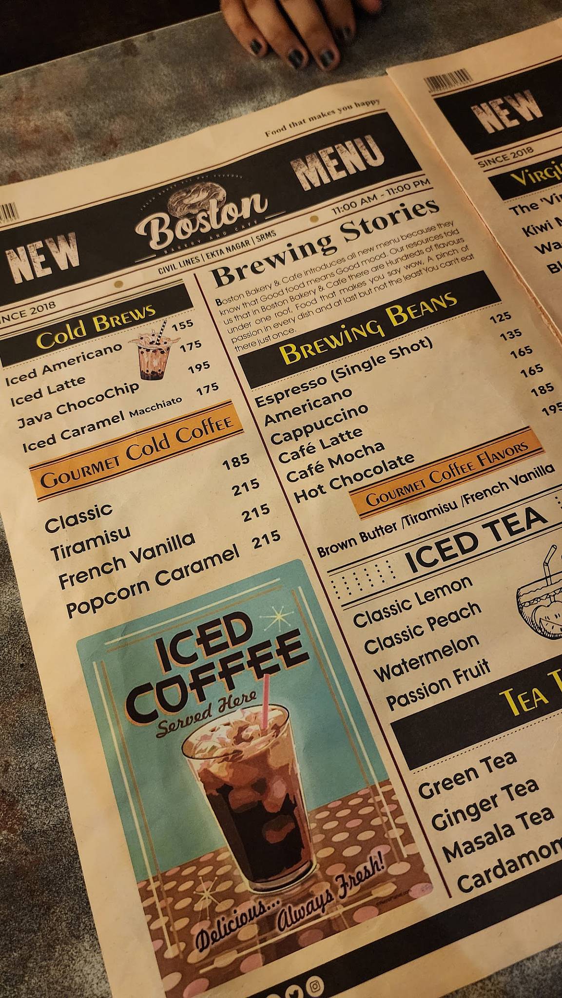Boston Bakery And Cafe menu