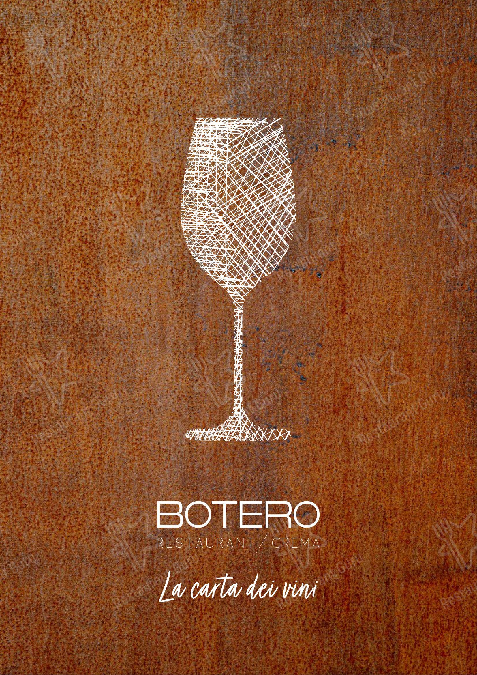 Botero in Crema - 菜单