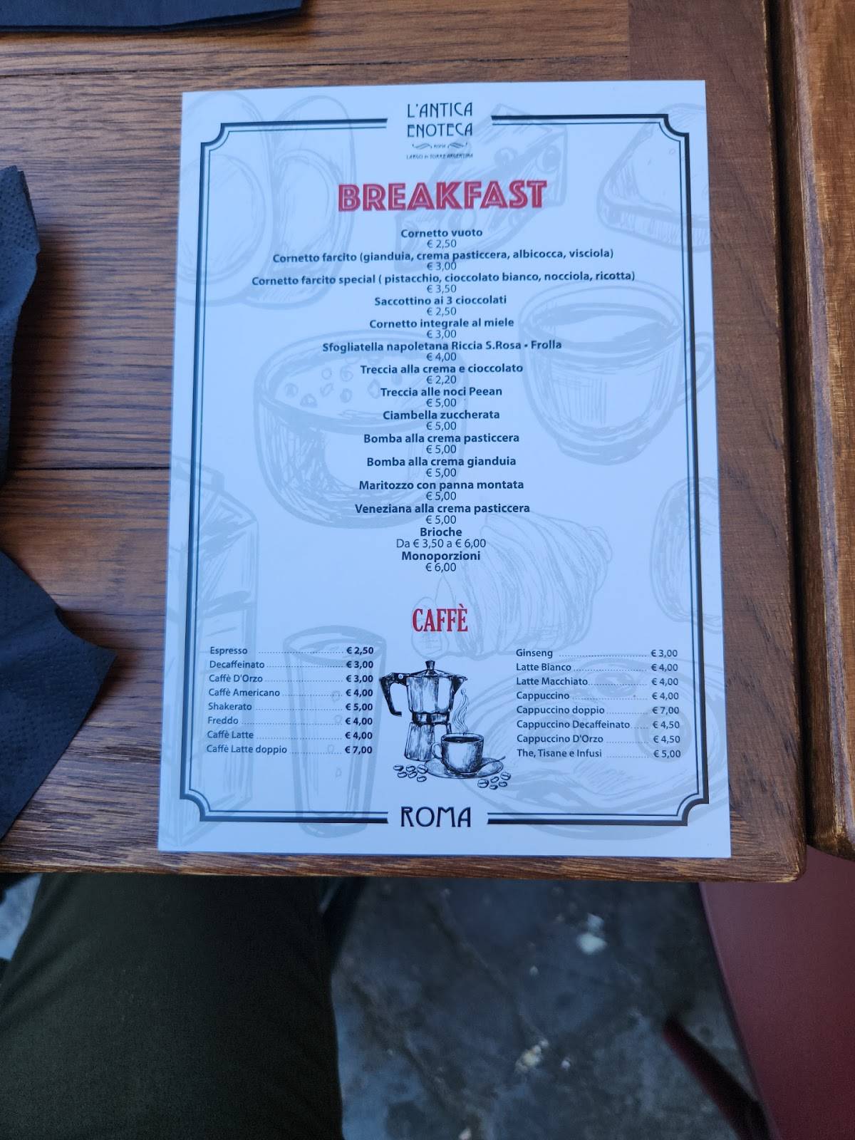Menu di Bottega Popolare 
