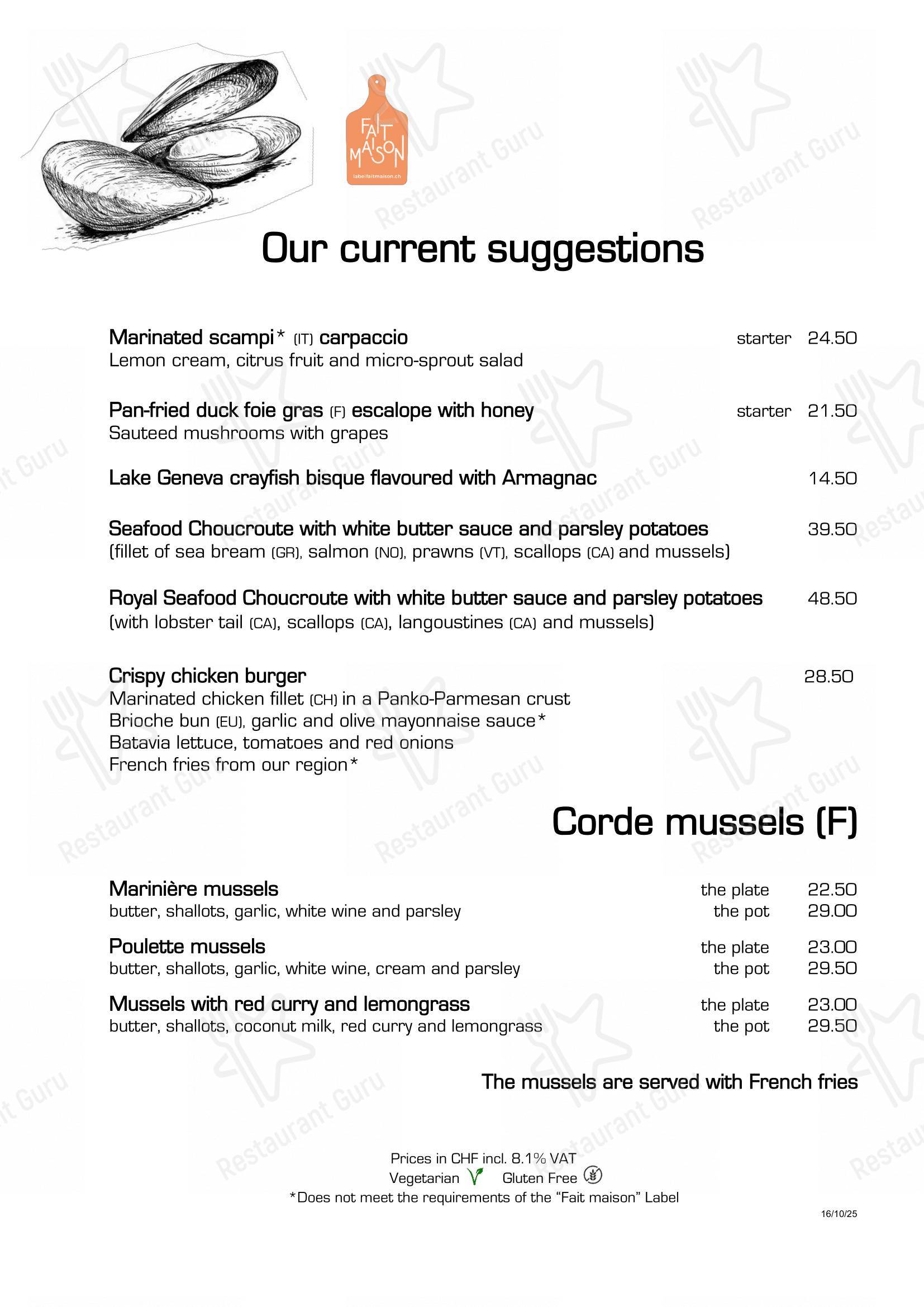 Menu di Brasserie La Coupole 1912 - Restaurant Resto Bar - Детское