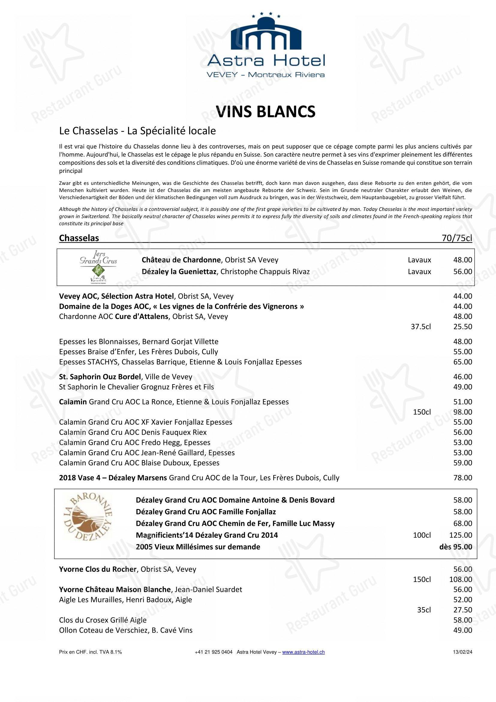 Menu di Brasserie La Coupole 1912 - Restaurant Resto Bar - Крафт меню