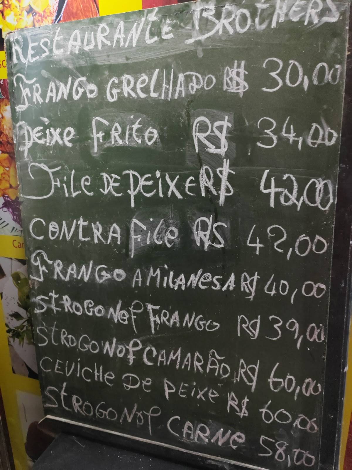 Brothers Restaurante & Pizzaria cardápio