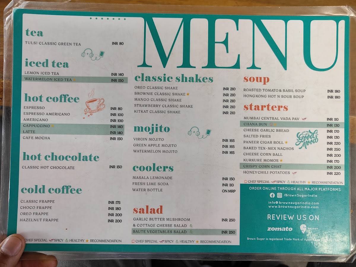 Brown Sugar menu