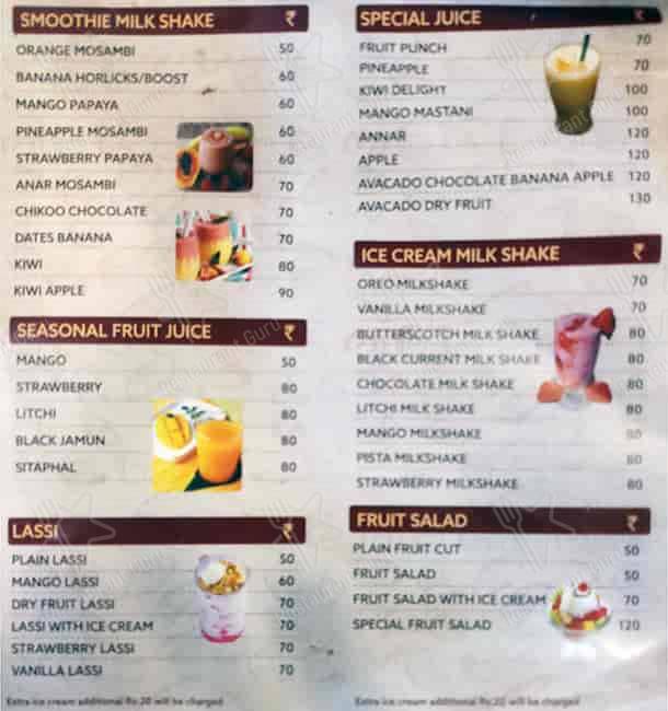 Brown Bear Bakers menu