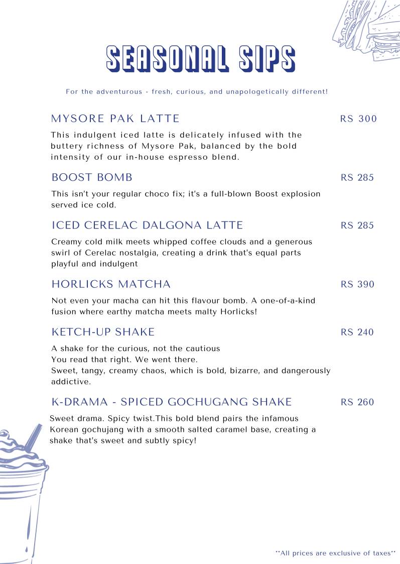 Brunch Project menu