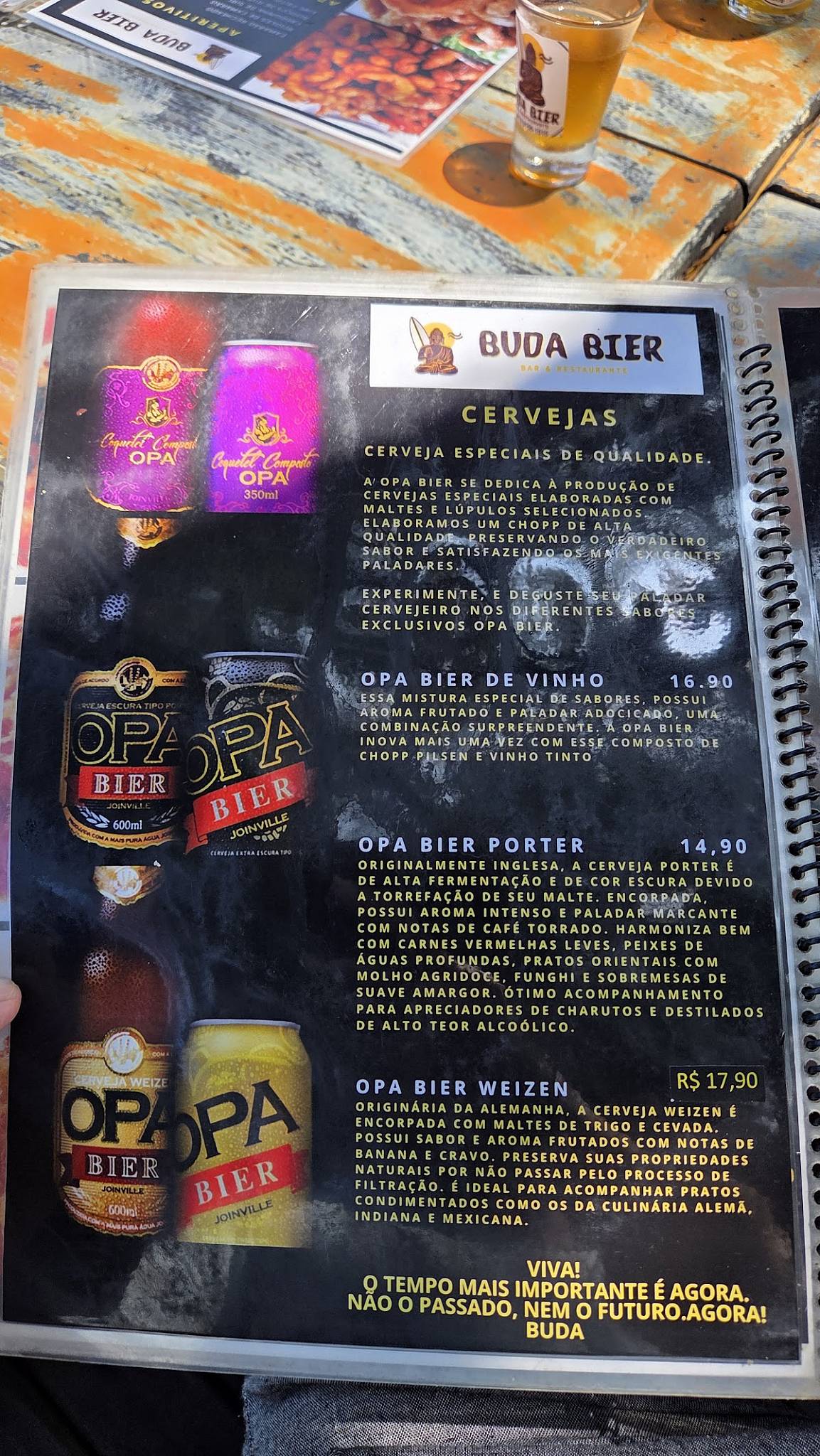Buda Bier cardápio
