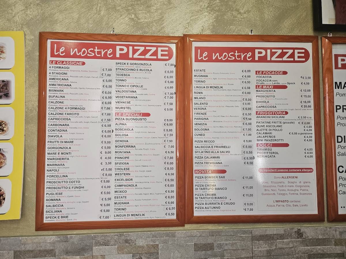 Menu di Buon Gusto Pizzeria a domicilio 