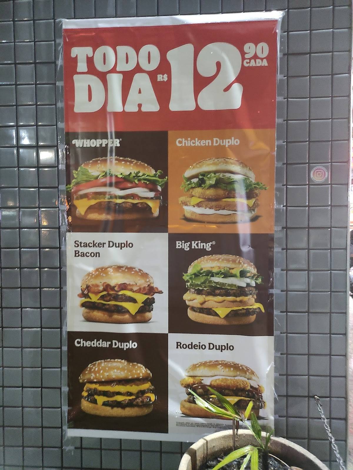 Burger King cardápio