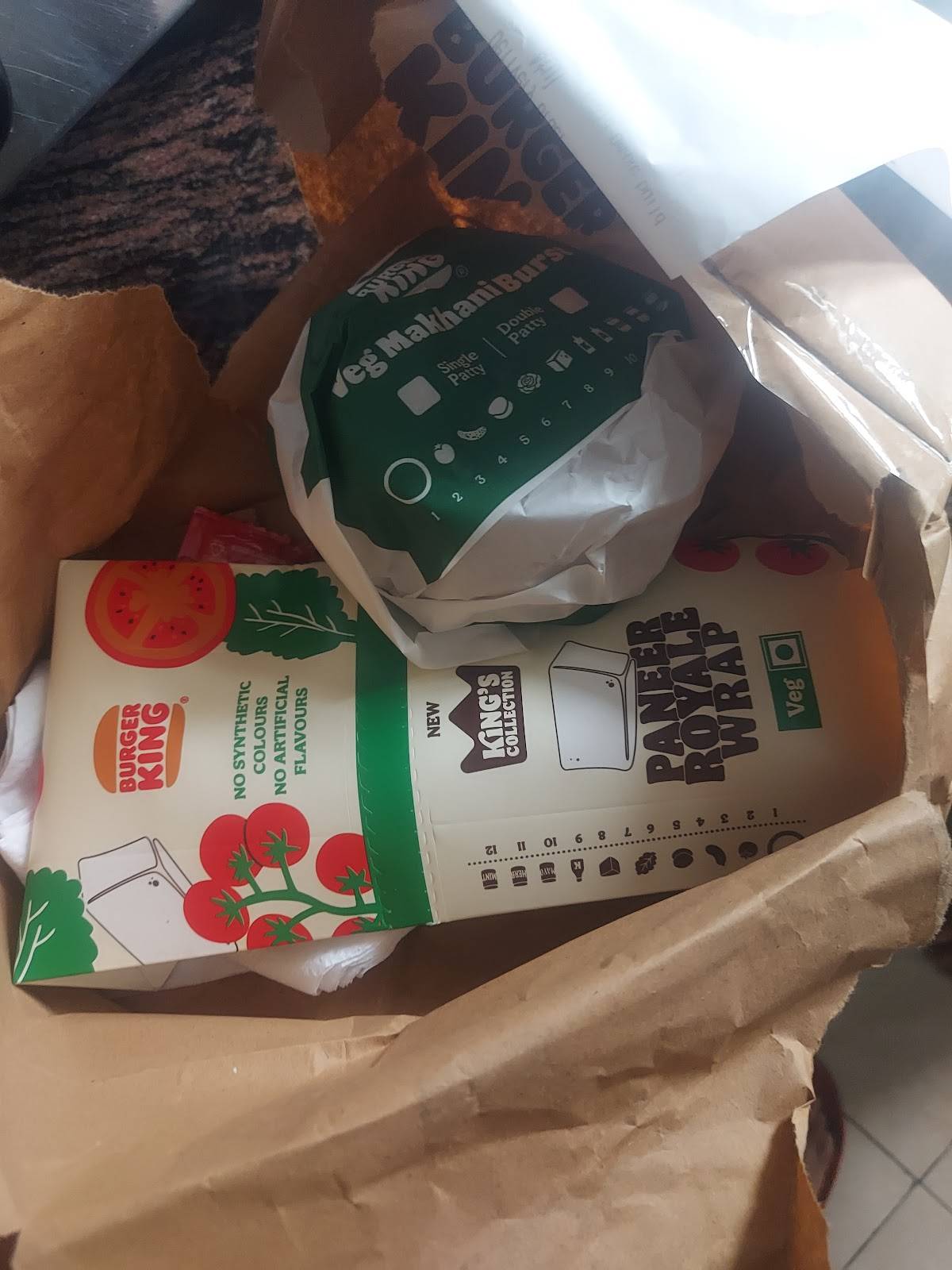 Burger King Crown Interiorz Mall Faridabad menu