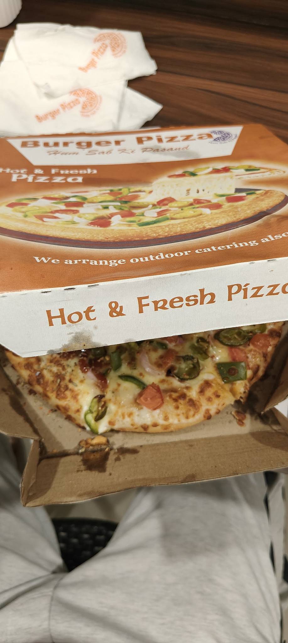 Burger Pizza menu