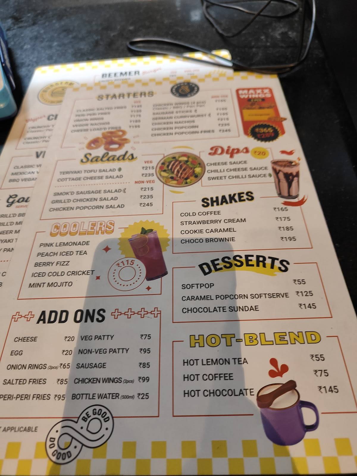 BurgerMan menu