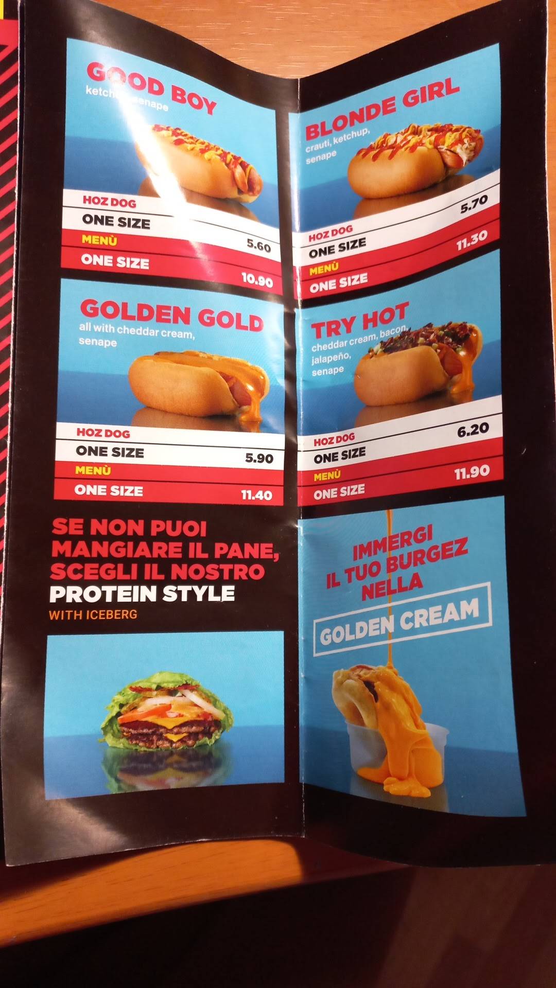 Menu di Burgez 