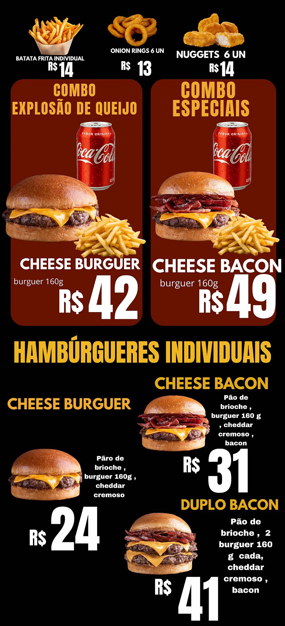Burguer Insano –Hambúrgueria Monte Mor cardápio