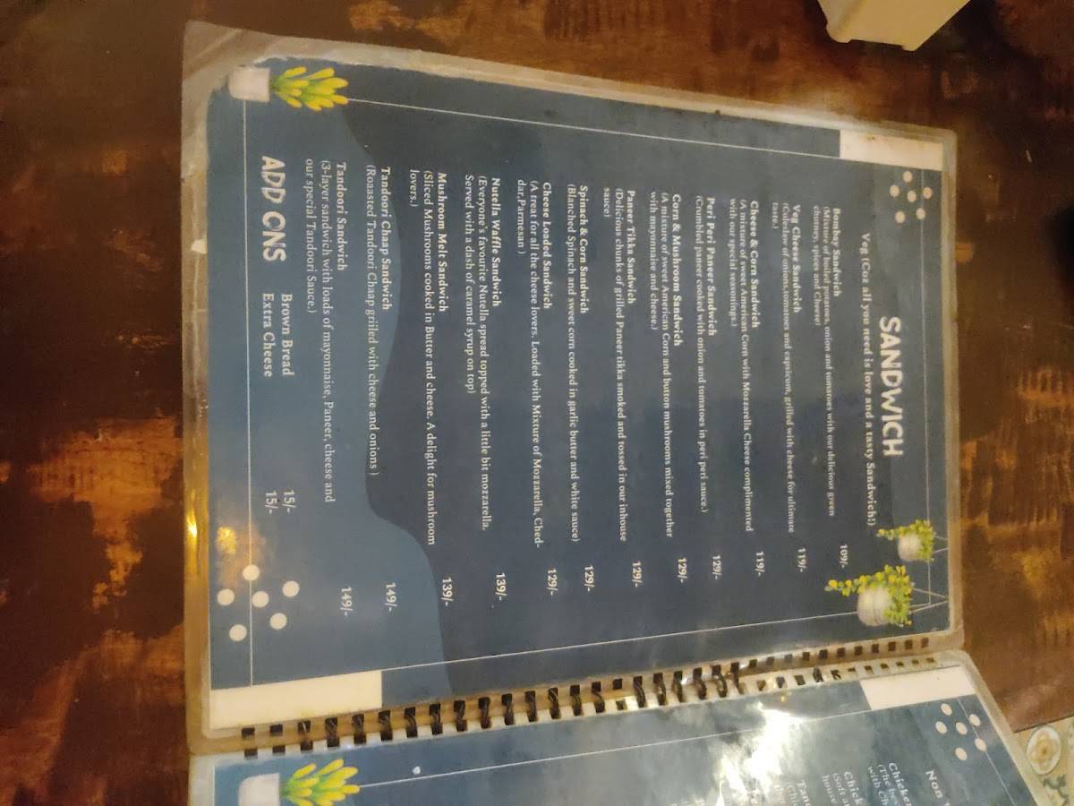 Busy Beans Cafe menu