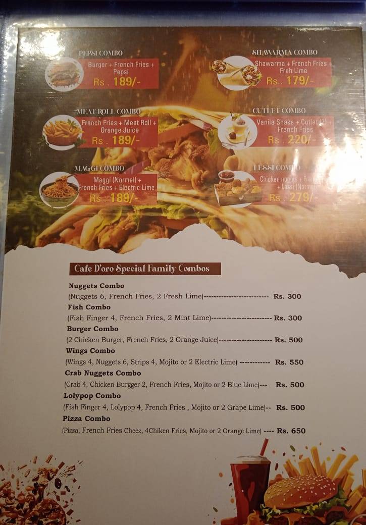 UNCLE'S CAFE DORO PALAI menu
