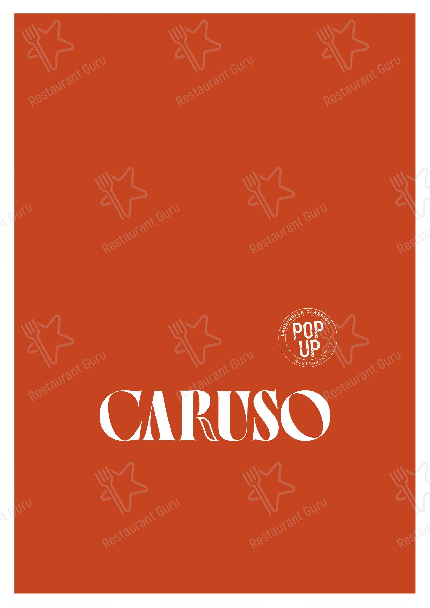 Menu bar per CARUSO – Pizza & Pasta in San Maurizio