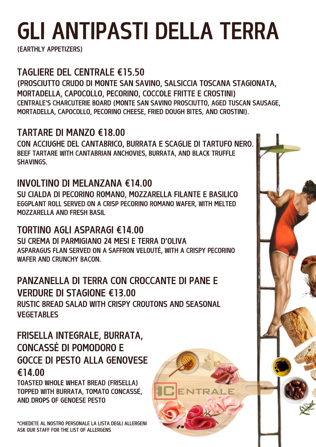 Menu di CENTRALE Ristorante Pizzeria 