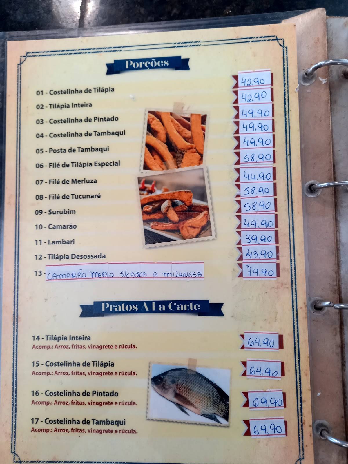 Zé Do Peixe - Choperia cardápio