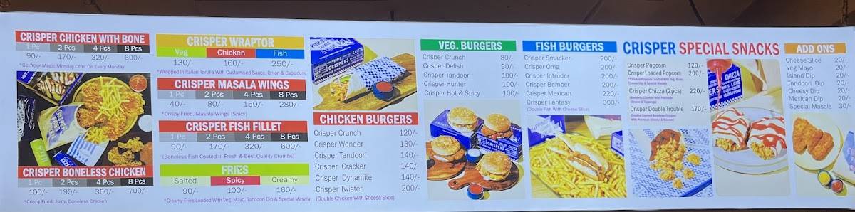 CRISPERS menu