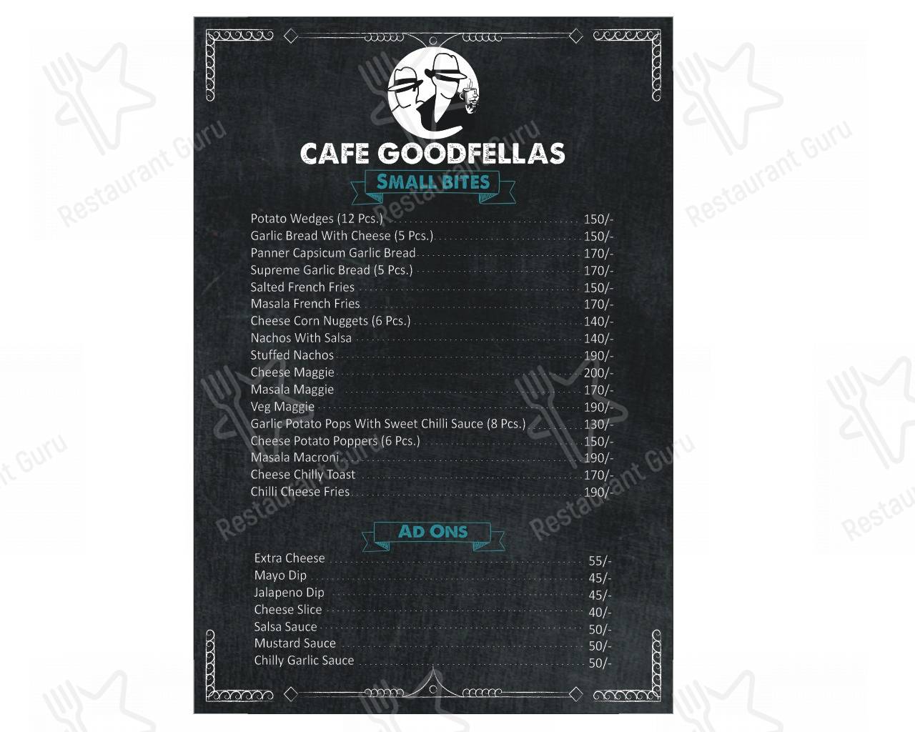 Café goodfellas menu