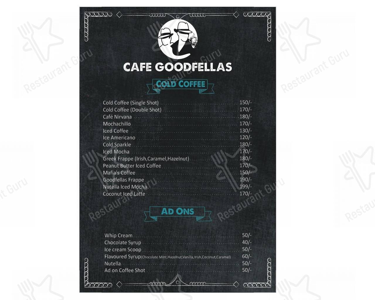 Café goodfellas menu