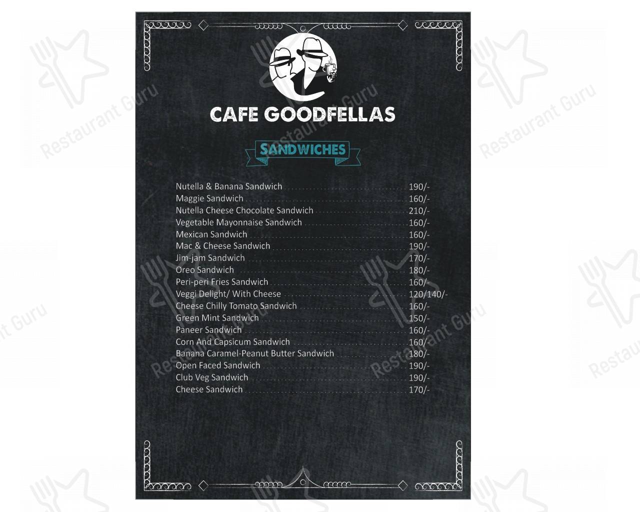 Café goodfellas menu