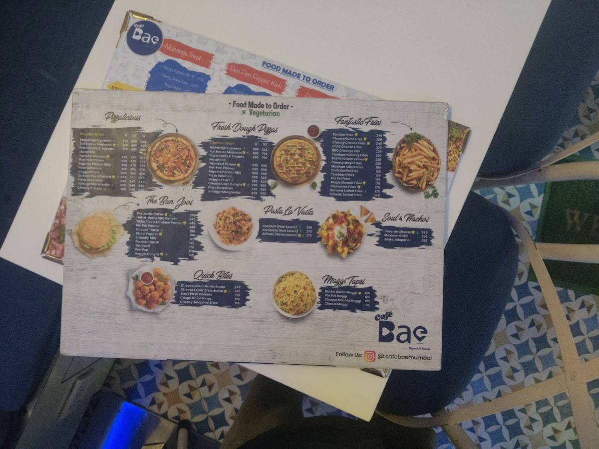 Cafe Bae menu