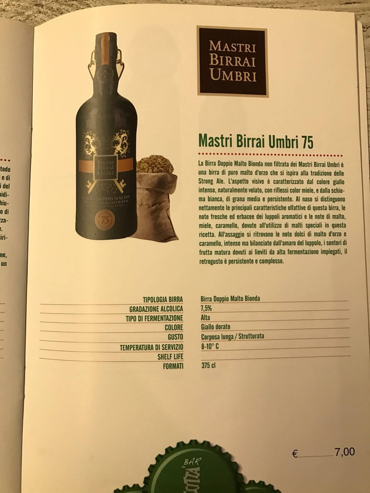Menu di Bar Cinecittà 