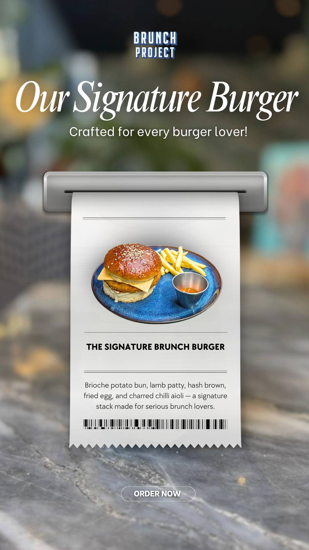 Brunch Project menu