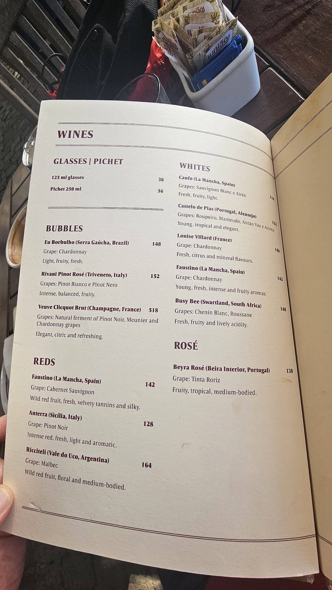 Café 18 do Forte cardápio