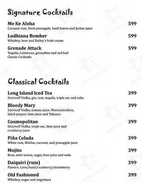 Cafe Delish menu