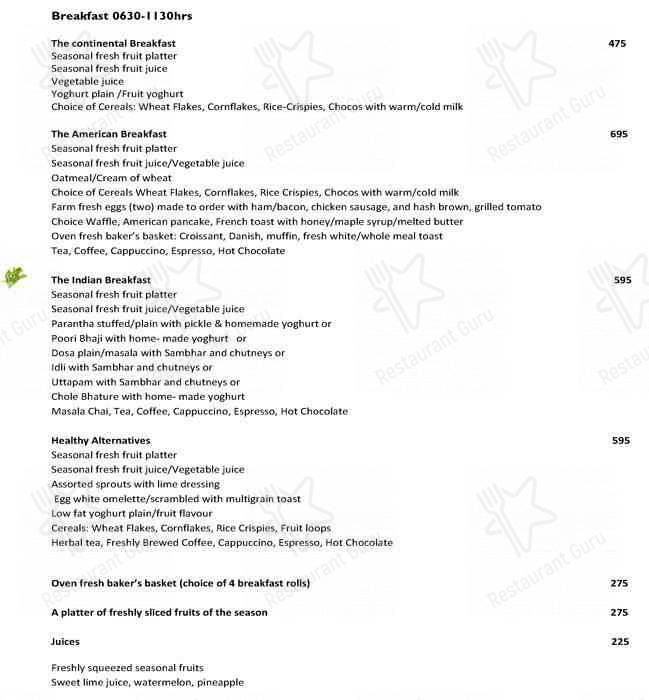 Cafe Delish menu