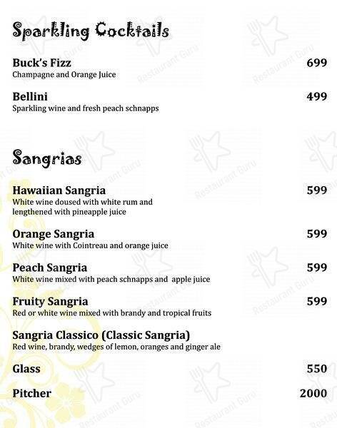 Cafe Delish menu