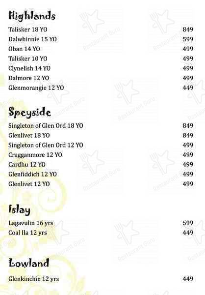 Cafe Delish menu