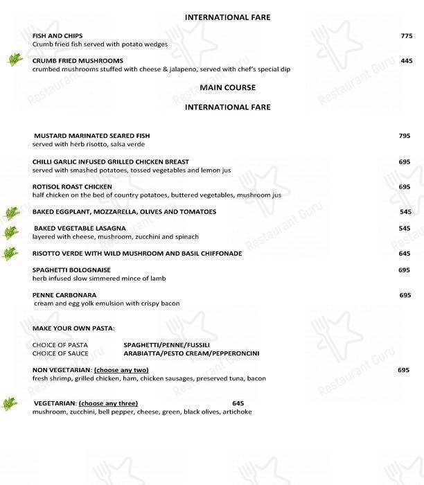 Cafe Delish menu