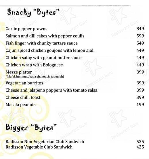 Cafe Delish menu